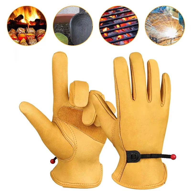 Leather Driving Glove - Leather Gloves Men Work Gloves Soft