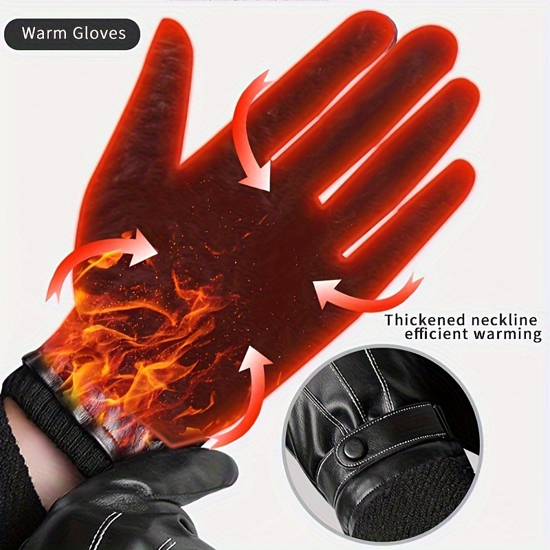 1Pair Winter Gloves Warm Drivi - огляд і ціна Leather Driving Glove