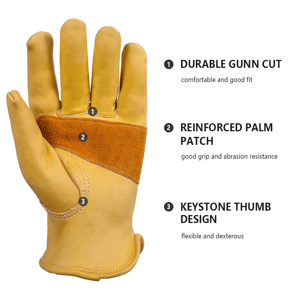 Leather Gloves Men Work Gloves - огляд і ціна Leather Driving Glove